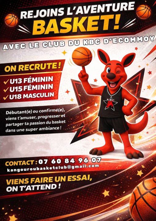 Écommoy recherche U13 et U15 feminine pour la saison 2026-2027
